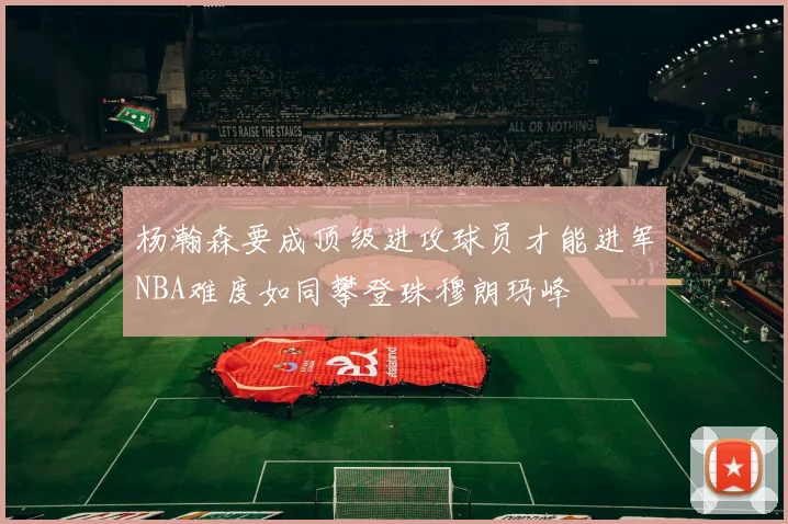 杨瀚森要成顶级进攻球员才能进军NBA难度如同攀登珠穆朗玛峰